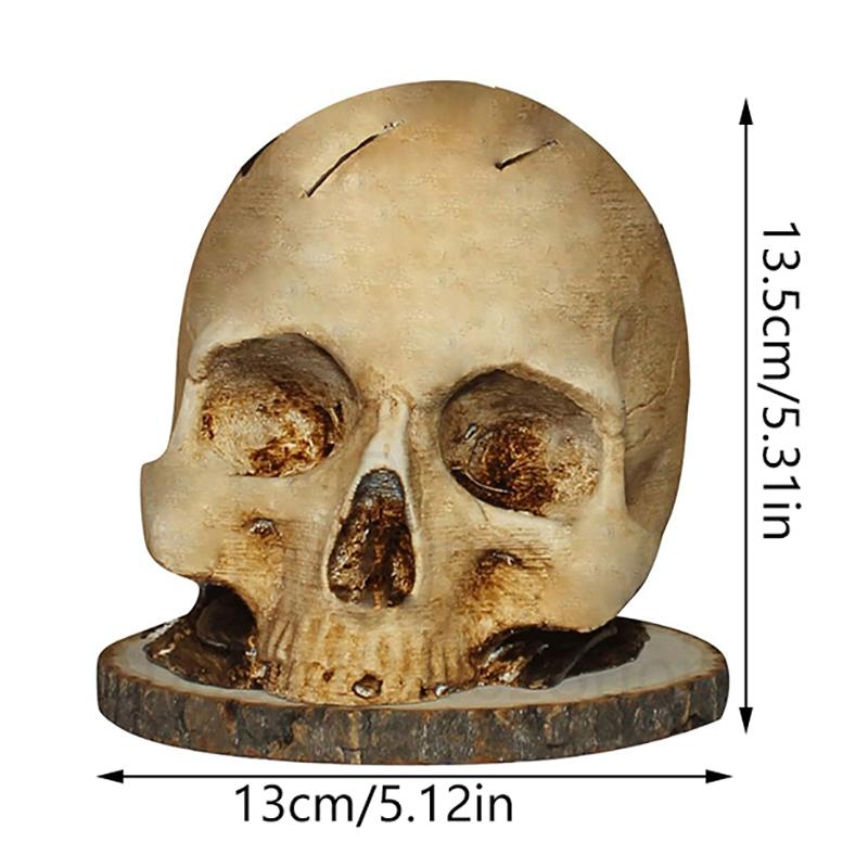 Suport cuțit craniu pentru depozitare bucătărie rășină craniu cuțit suport de depozitare gotic înfricoșător schelet ornament decorare petrecere cadou