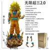 Infinite Super Three Goku Figure Seven Dragon Ball Anime Illuminating Statue Doll Model Super Saiyan 2D