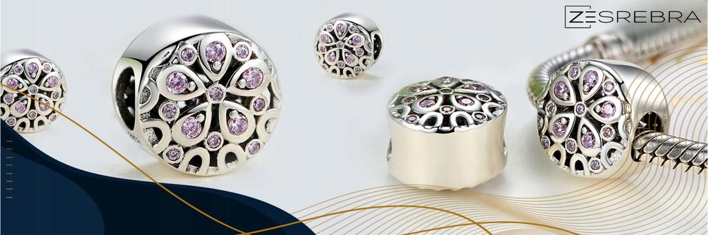 Charms Spring Flower Bead 925 Love Colorful Zircon Beads