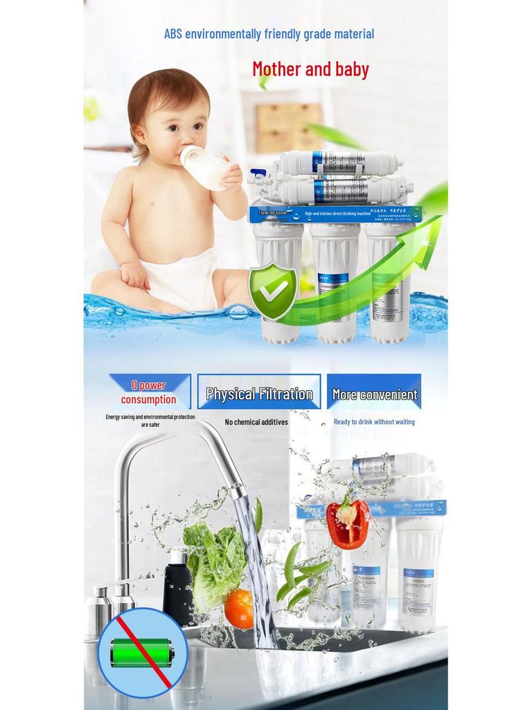 Household 6-Stage Ultrafiltration Direct-Drinking Water Purifier Set