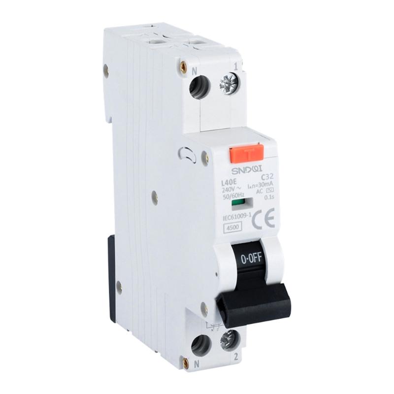 

16/20/25/32A Din Rail Mount Circuit Breaker Residual Current Circuit Breaker Overload Over Current Leakage Protections