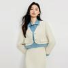 JOY SPEAKER 2025 Spring Faux Two-Piece Blazer and Skirt Set