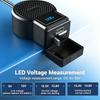 72W 12V Motorrad USB-Steckdose Typ-C Einziehbarer Ladeadapter Netzteil Doppelanschluss PD+QC3.0 mit Schalter Wasserdichtes Digitales Voltmeter