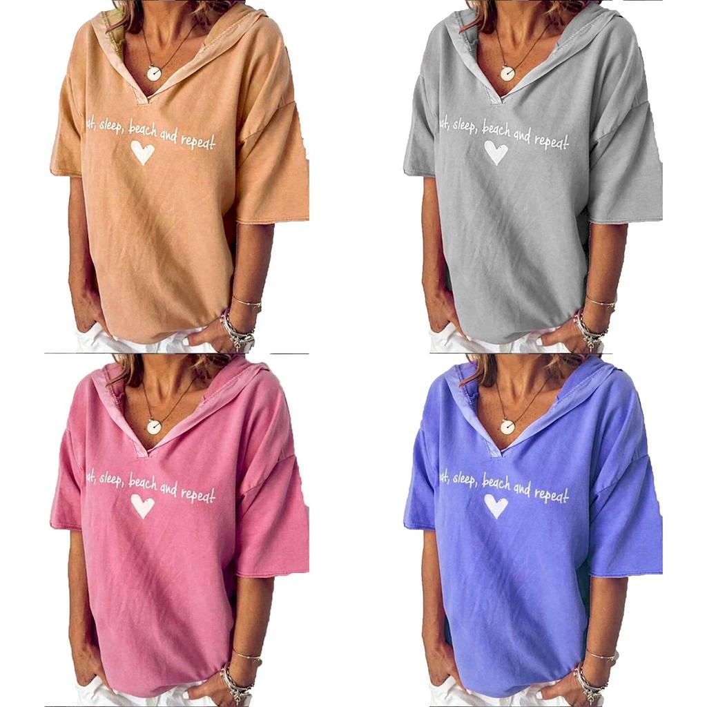 Fashionable Women's V-neck Short Sleeve Blouse With Beautiful Print Design For Summer