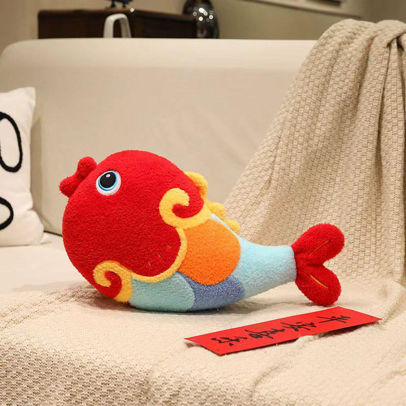 

Chinese New Year Plush Sugar Cane Firework Decorative Dolls For Living Room And Sofa Decor Carp