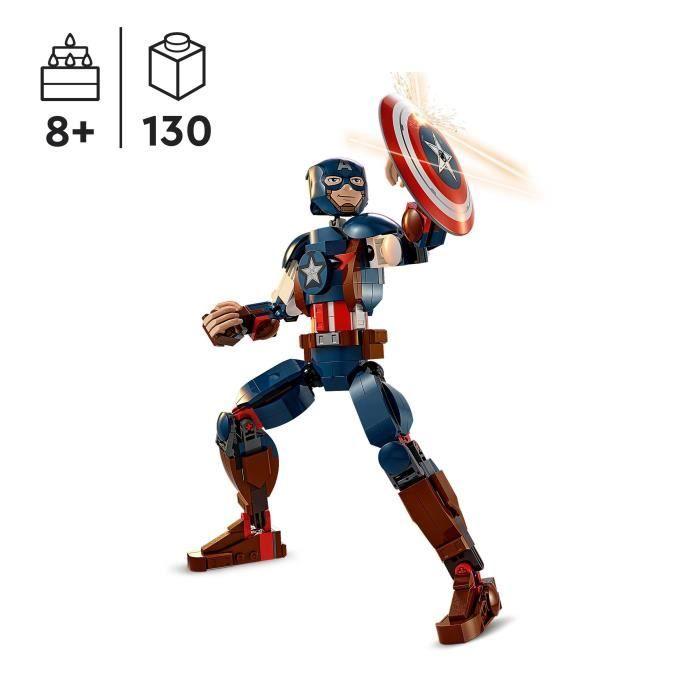 LEGO® Marvel 76258 La Figurine de Captain America avec Bouclier, Jouet et Décoration Avengers