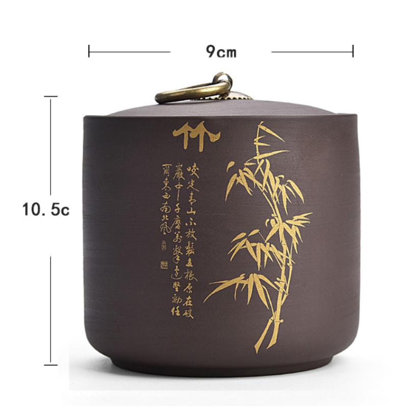 Purple Clay Tea Caddies Pu'er Tea Tin Household Sealed Jar Kitchen Dried Fruit Food Moisture-proof Storage Cans Tea Storage Tank