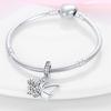 Charms Original Copper Cherry Blossom Series Pink Butterfly Pendant Beads Fit Bracelet Diy Fine Gift Women Delicate