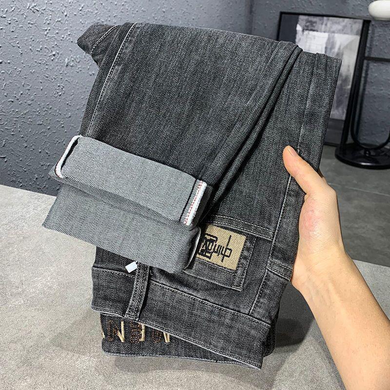 2024 Men's Autumn Fashion Slim Straight Jeans - Versatile, Trendy, Casual