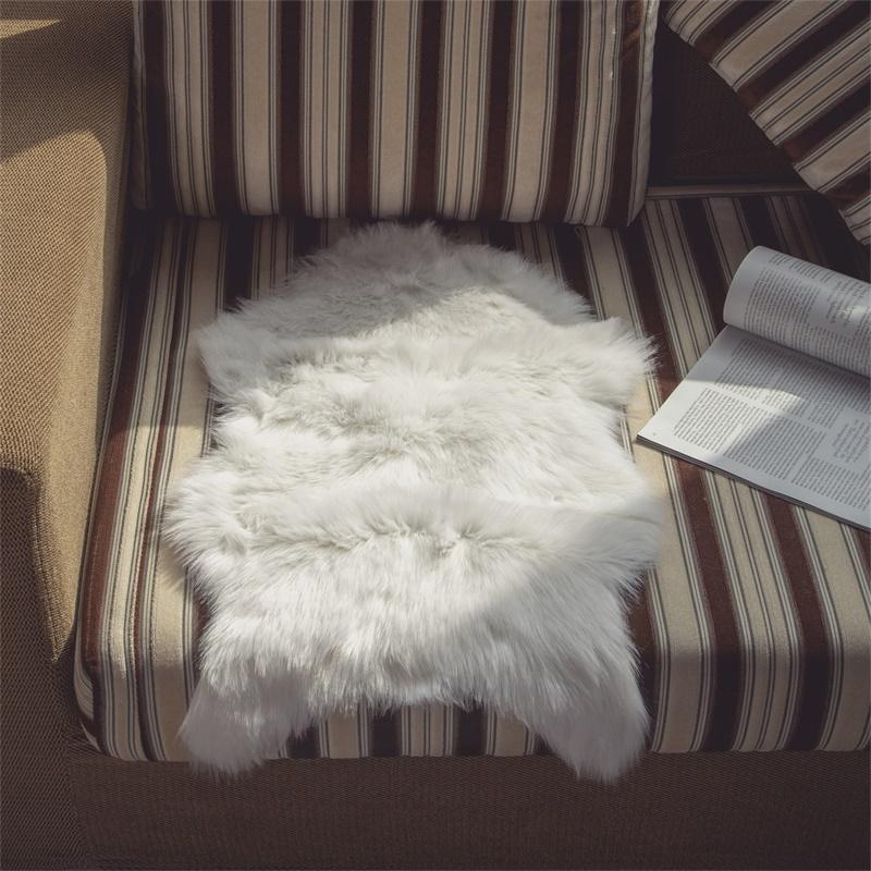 Soft Faux Sheepskin Fur Rug Artificial Wool Sheepskin Parlor Sofa Hairy Carpets Washable Indoor Seat Rugs Decorative Mat