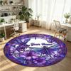 Animales salvajes (108) Alfombra de Terciopelo Redonda con Cristales Personalizada con Nombre y Texto Felpudo Personalizado Decoración del Hogar Alfombra de Cristal Antideslizante