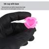 200 Heart-Shaped Tattoo Ink Cups with Base - Plastic Pigment Containers for Tattoo Art