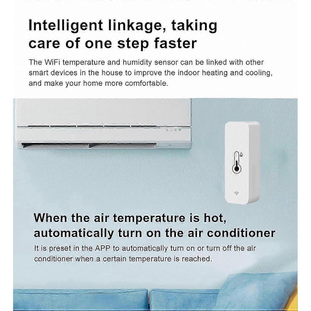 3-Pack Wireless Temperature Humidity Sensors: App Alerts, Free Data Storage, WiFi Monitoring Solution