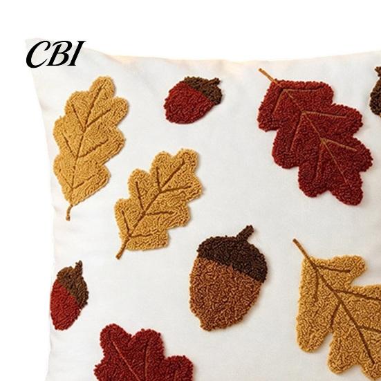 Comfortable Decorative Cushion Covers Maple Leaf Cover, Fall Acorn Throw Pillow Sofa Cover 18x18 Inches Farmhouse Case for Autumn Home Decor Pattern