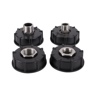 S60x6 šiurkščiavilnių sriegių iki 1/2" 3/4" vyriško sriegio IBC vandens bako keitimo adapteris nerūdijančio plieno snapelio kanalizacijos jungiamosios detalės