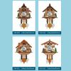 Cuckoo Clock Wall Clock Handicraft Vintage Wooden Cuckoo Tree House Clock For Bedroom Living Room Office Home Decoration