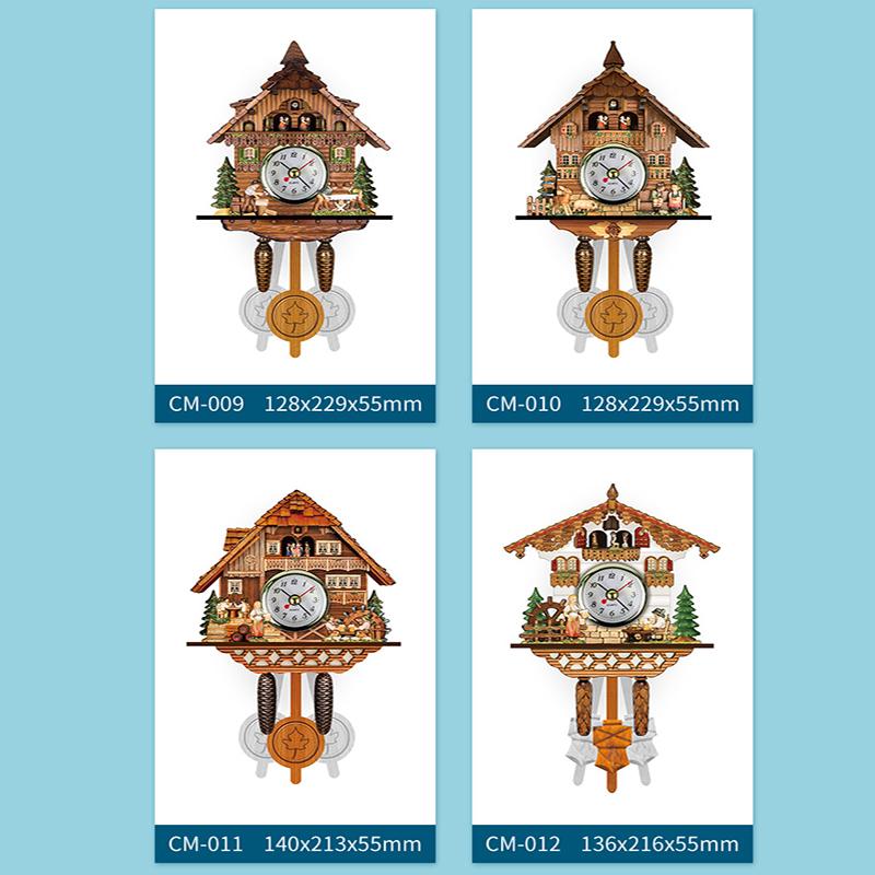 Cuckoo Clock Wall Clock Handicraft Vintage Wooden Cuckoo Tree House Clock For Bedroom Living Room Office Home Decoration