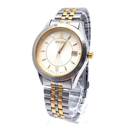 Used SEIKO Watch Quartz Bi-color