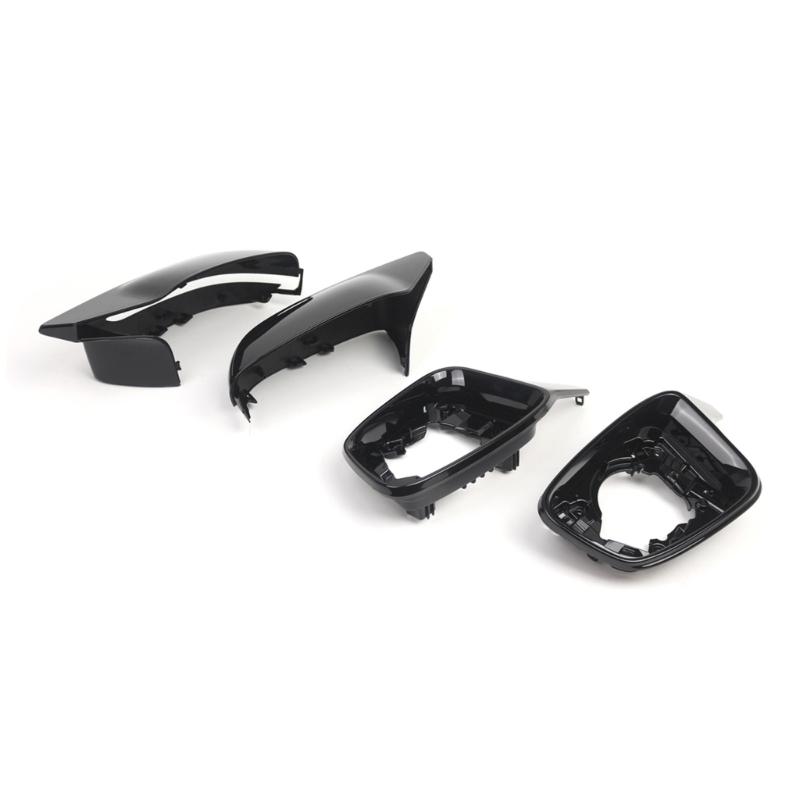 Side Mirror Replace Covers 51168746847, 51168746848 Black ABS Material Non Interference Folding Function