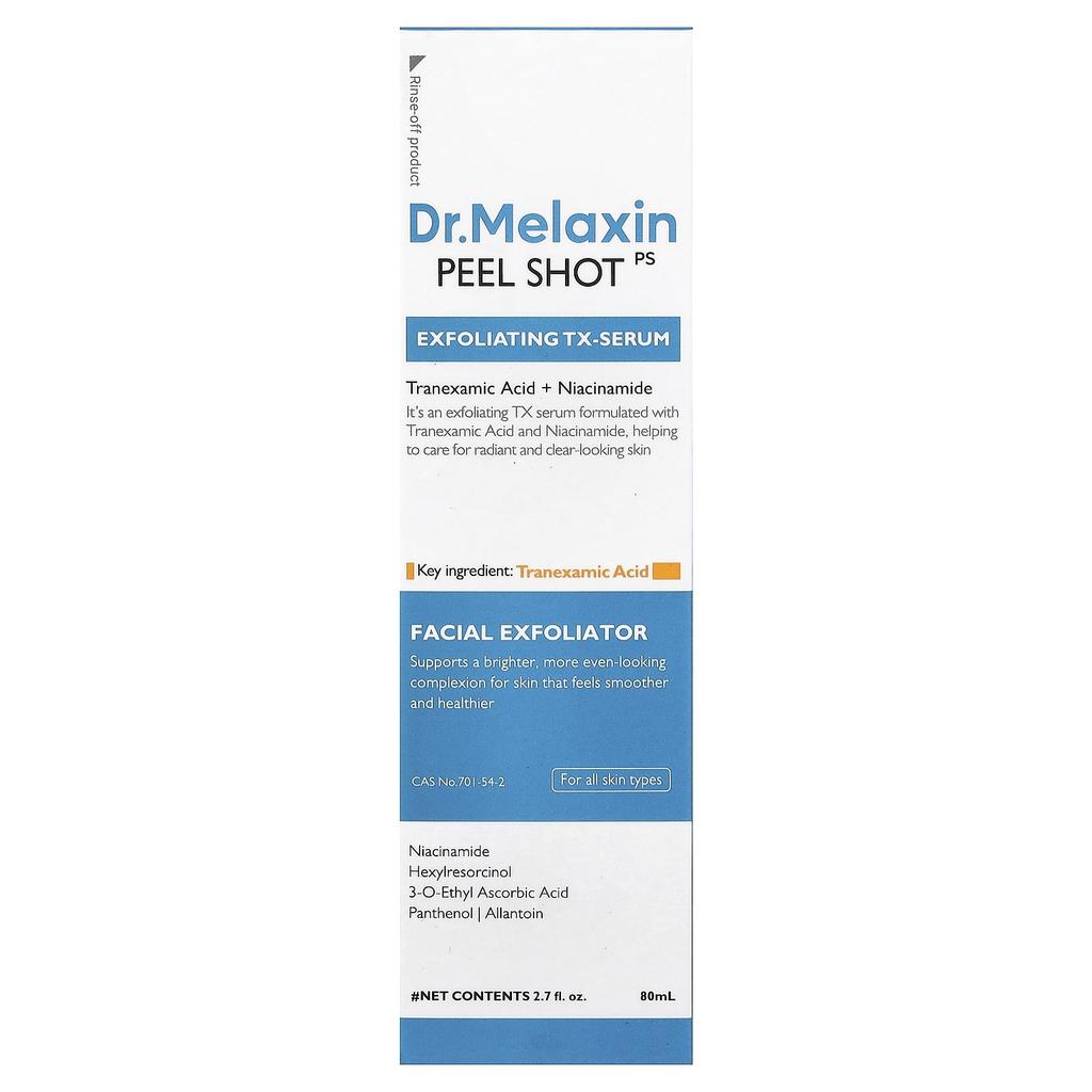 Dr.Melaxin, Peel Shot, Exfoliating Texas-Serum, For All Skin Types, 80ml (2.7 fl oz)