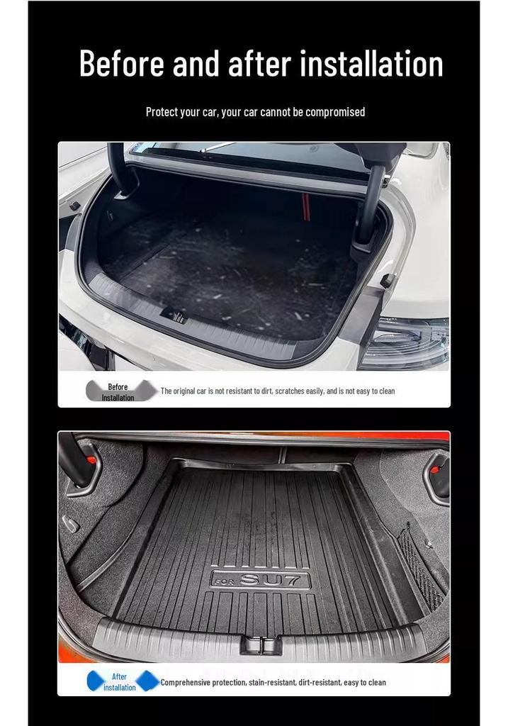 Eco-Friendly, Odorless, Waterproof TPE Floor Mats for 24-25 Xiaomi SU7