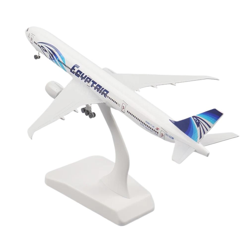 Toy Planes 20cm Air Egypt B777 Airways Airlines Metal Scale Aircraft Collectible Aircraft Boeing 777 Airplane Kids Toys Souvenir