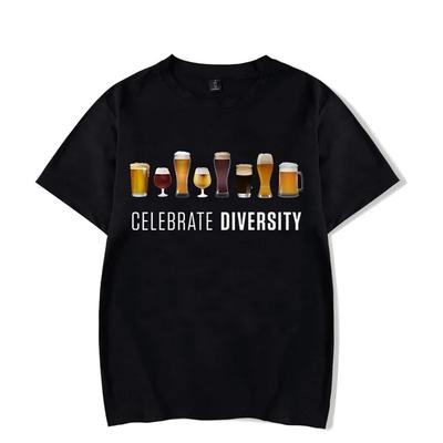 OSLAVUJTE DIVERZITU Pivo Muž Tričko Vtipný Bratr Letní Pánská Trička Pivař Unisex Trička Overd Tričko Camiseta#Barva