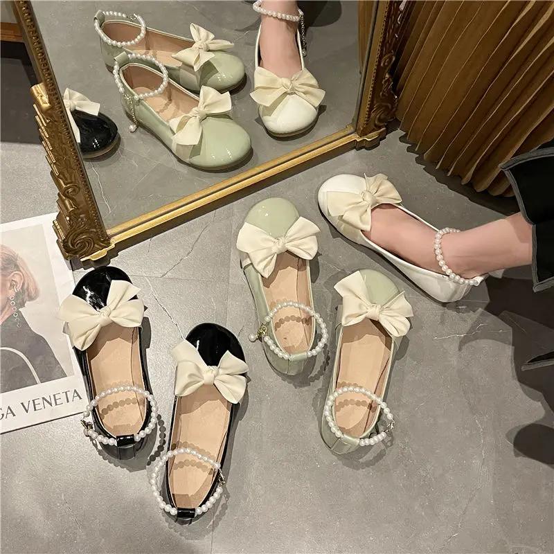 Fashion Women's Flat Shoes Single Japanese Style Lolita Cute Off White Moccasins Korean Y2k 39 On Offer Quick Delivery Ladies Footwear