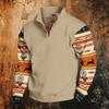 Men's Print Western Hoodie Long Sleeve Pullover Sweatshirt Casual