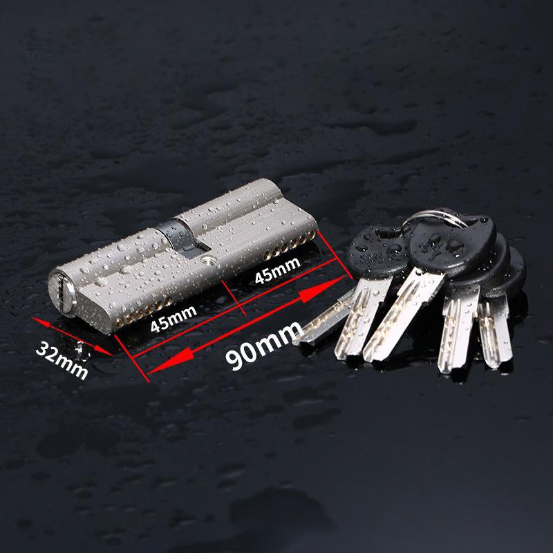 

Циліндр замка двері 70мм/80мм/90мм Безпека Мідний циліндр замка Внутрішня Спальня Вітальня Ручка Латунний ключ Блокування 3/4/5 ключів Новий