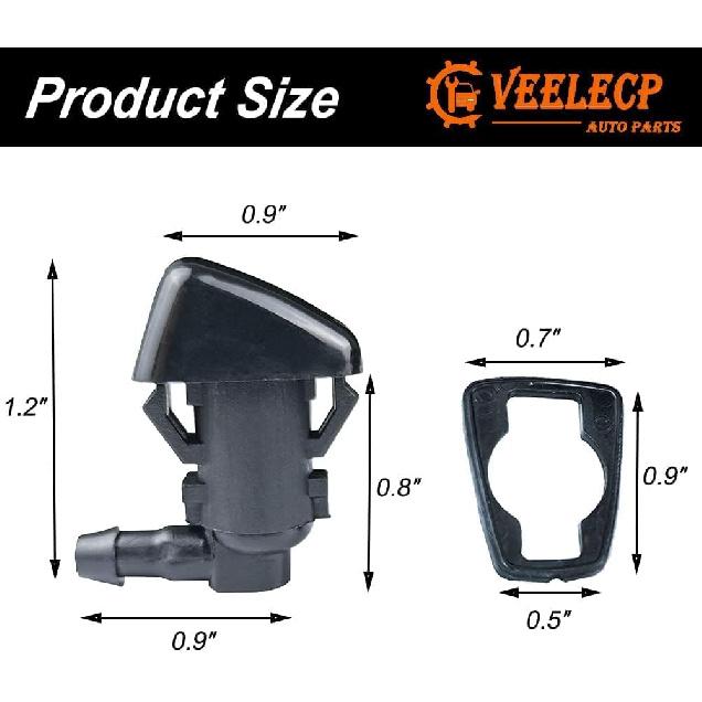 Set of 2 Windshield Washer Wiper Nozzle Compatible with 2008-2010 F250 F350 F450 F550 Super Duty