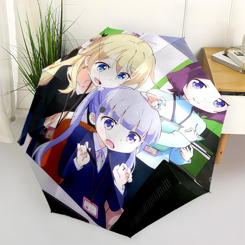 

1pc Re:Zero - Starting Life in Another World Outdoor Umbrella | Automatic Opening/Closing | Portable 3-Fold Design | 8-Rib Iron Frame | Perfect Gift f