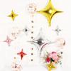 20-Pack of Silver Four-Pointed Star Balloons, Party Foil Balloons, 4 Silver Four-Pointed Star Balloons and 16 Silver 10inch