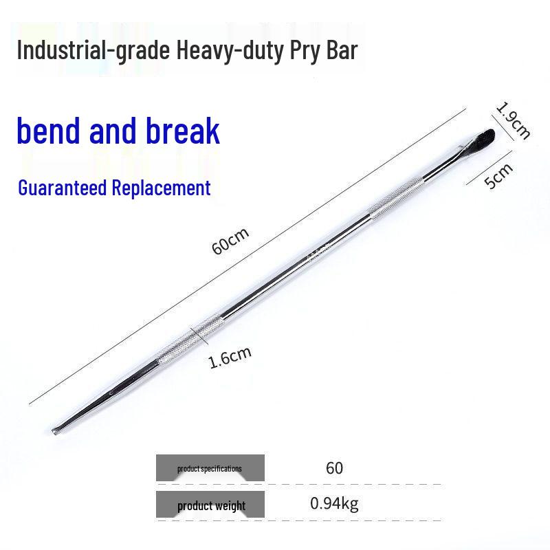 Chrome-Plated Carbon Steel Pry Bar: 30cm to 1m, Round, Quenched, Durable for Tire Removal