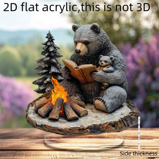 2D Acrylic Display Plaque Tabletop Ornament Strong Lightweight Festive Centerpiece Decorative Plaque