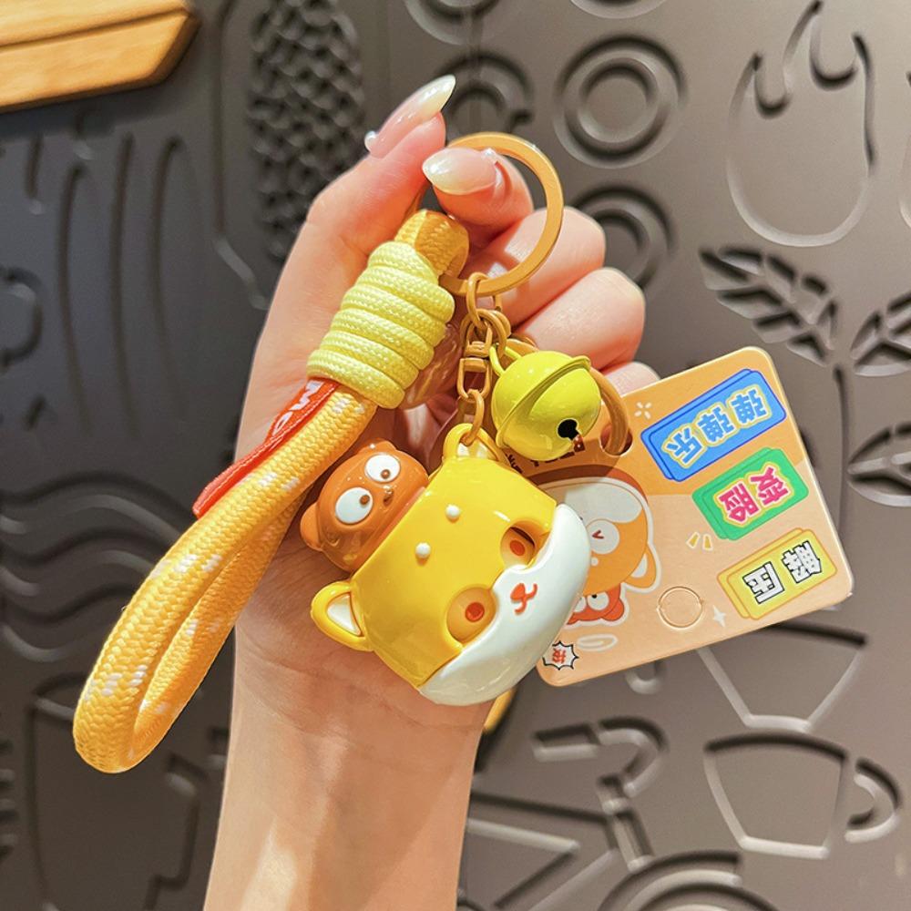 Creative Face Popping Music Keychain Quirky Cute Car Key Ring Fun Doll Bag Pendant  Schoolbags