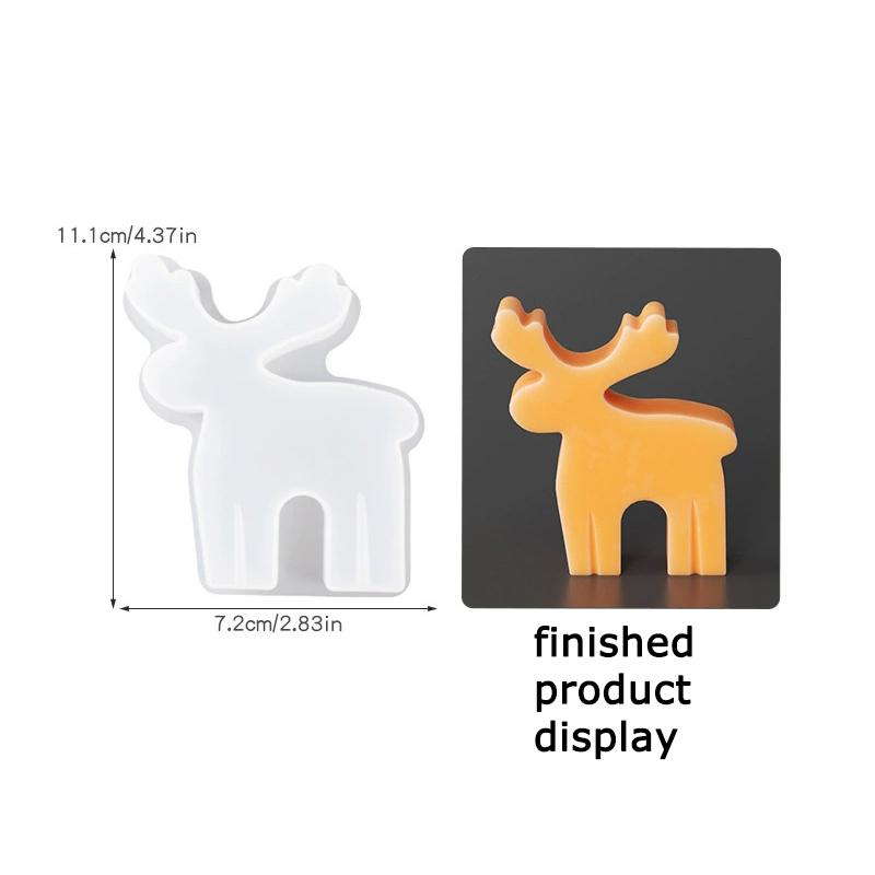 WTEMPO DIY Resin Silicone Molds Christmas Tree Snowflake Reindeer Pattern Design Ornaments Making Molds Christmas-themed Candles Making Molds