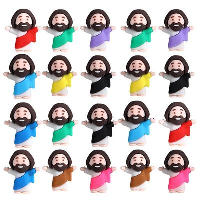 Easter Jesus Toys Christmas Mini Jesus Figurines Decorative Multifunctional Party Favors Sunday School Craft 20pcs Easter Jesus