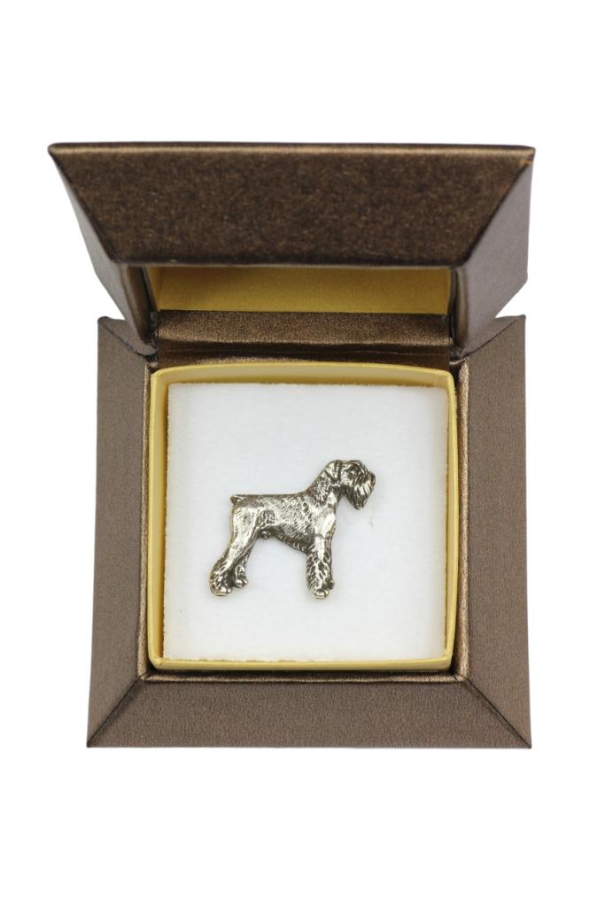 Schnauzer - Broche de cachorro em caixa de presente, alfinete elegante, alfinete de lapela para jaqueta da marca Art-Dog