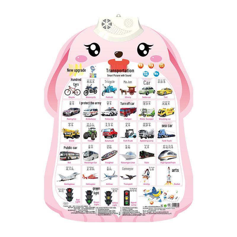 Pinyin Sound Chart: Early Education Children's Voice Recognition Wall Sticker Toy