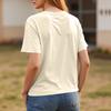 Womens' Fashionable And Casual Solid-color Basic V-neck Short-sleeved Top