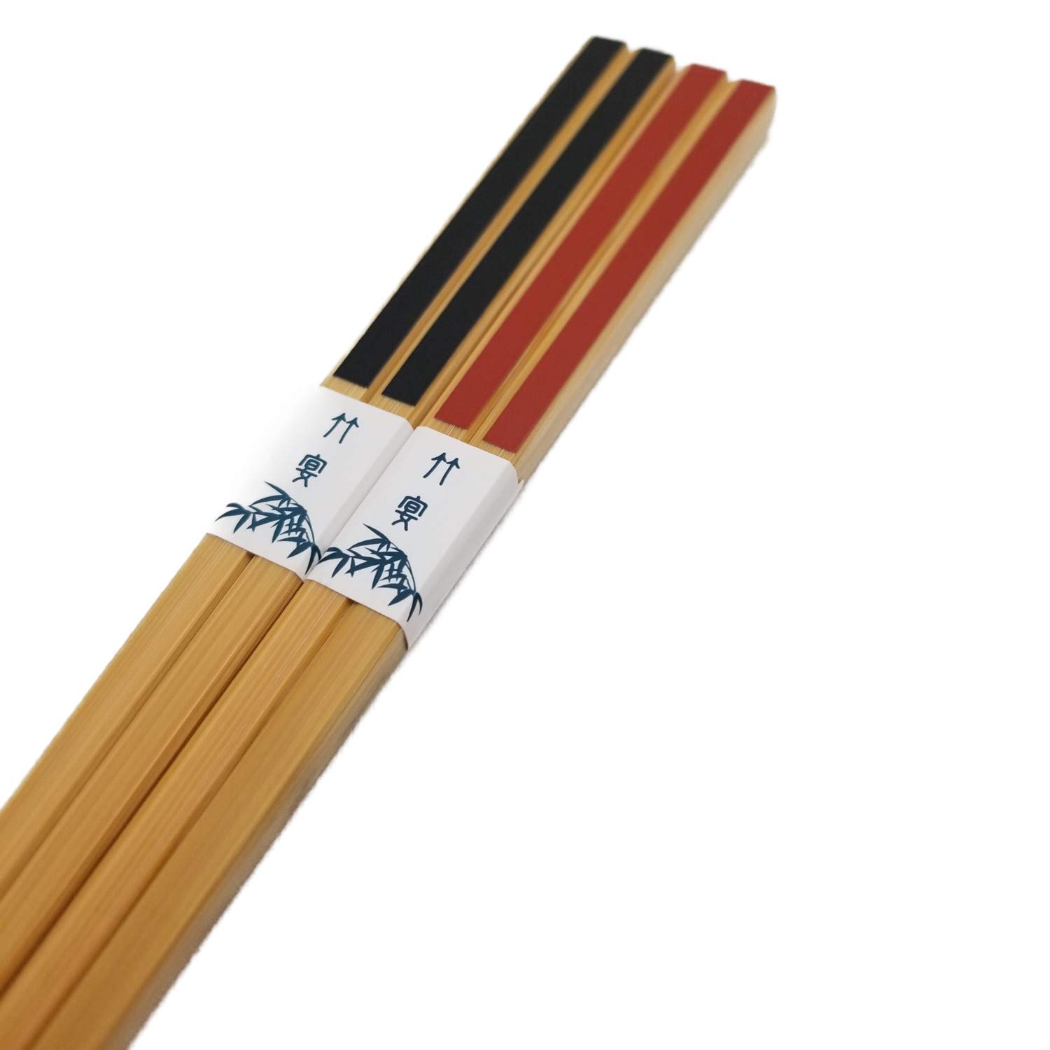 Kikusui Thin Bamboo Chopsticks and Made in Japan (Red Black)