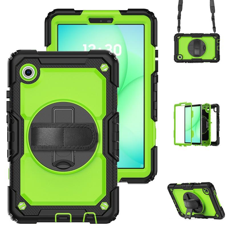 8.7 Inch Tablet Case Galaxy Tab A9 A11 X110 X133 With Silicone Bumper PC Back Shell Hand Strap Kickstand