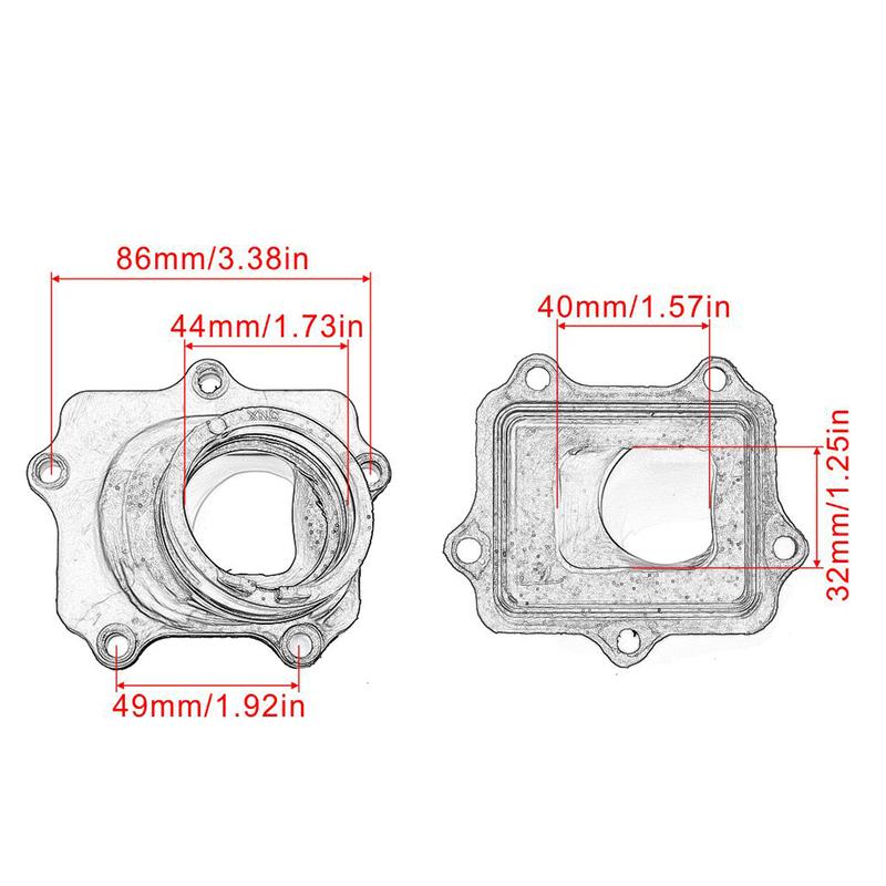 

Motorcycle Carburetor Adapter Intake Manifold for Yamaha YZ250 2002-2018 YZ250 YZ250X 2016-2018 YZ 250 250X 5NX-13565-00