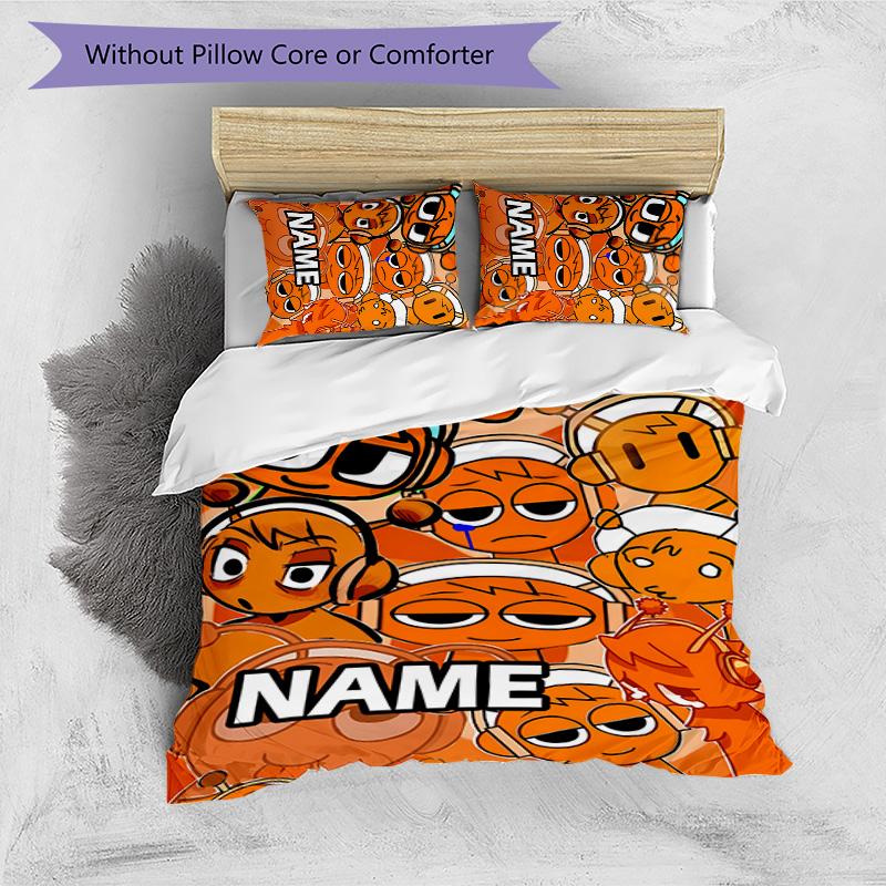 3pcs SPRUNKI3 Cover Set - Personalized Name, HD Printed Bedding with 1 Cover and 2 Pillowcases - Perfect for Home Decor, Easy Care