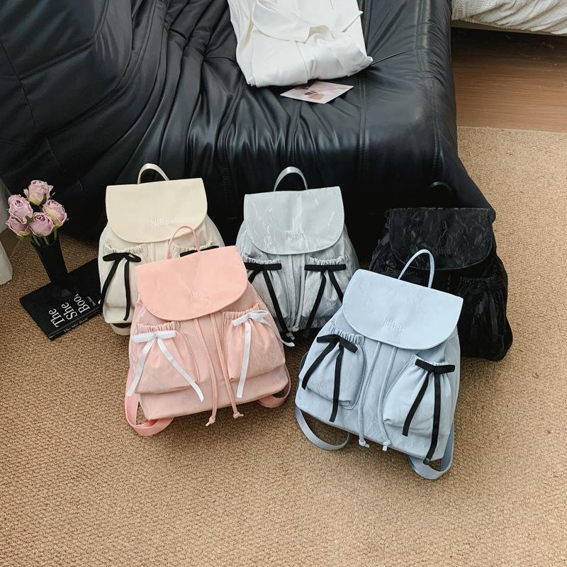 Schoolbag Fashion Bow Backpack College Student Class Bag Women's 1011 Summer New Large Capacity Backpack Wholesale