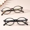 Luxury Style Retro Fashion Glasses Frame High Quality Brand Acetate Small Round Frame Pin Temples Lightweight Design Eyeglasses