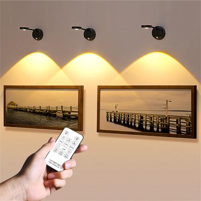 Deux Appliques Murales Rechargeables 2000mAh, Lampes à Cadre Élégantes, 3 Couleurs, Détecteur de Mouvement, LED, Éclairage Ambiant, Rechargeable USB, Dimmable, avec