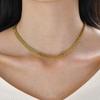 Vnox Klassischer Goldplattierter Choker aus Edelstahl, Trendiges Mehrfach-Kettenglied-Halskette für Damen, Täglicher Schmuck 40+5cm Länge