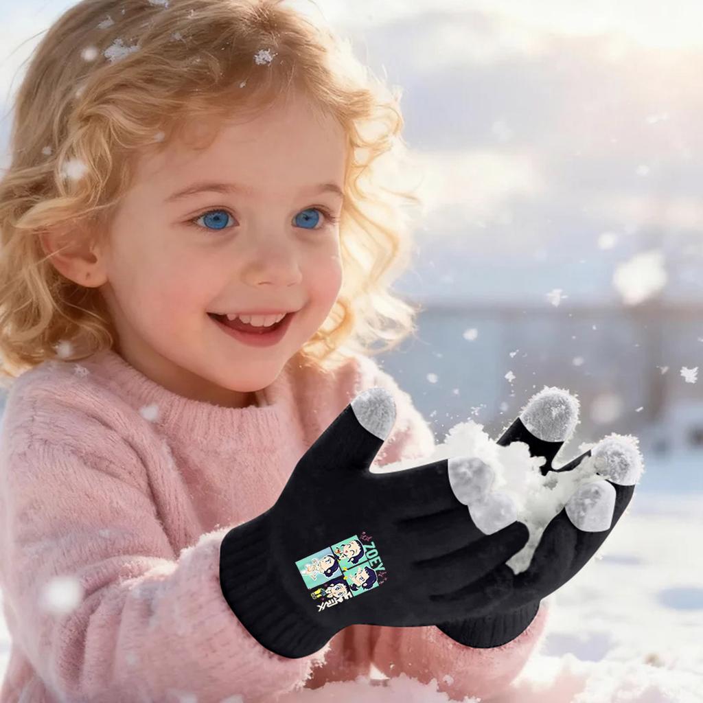 Children's Woolen Finger Gloves Smartphone Screen Gloves
